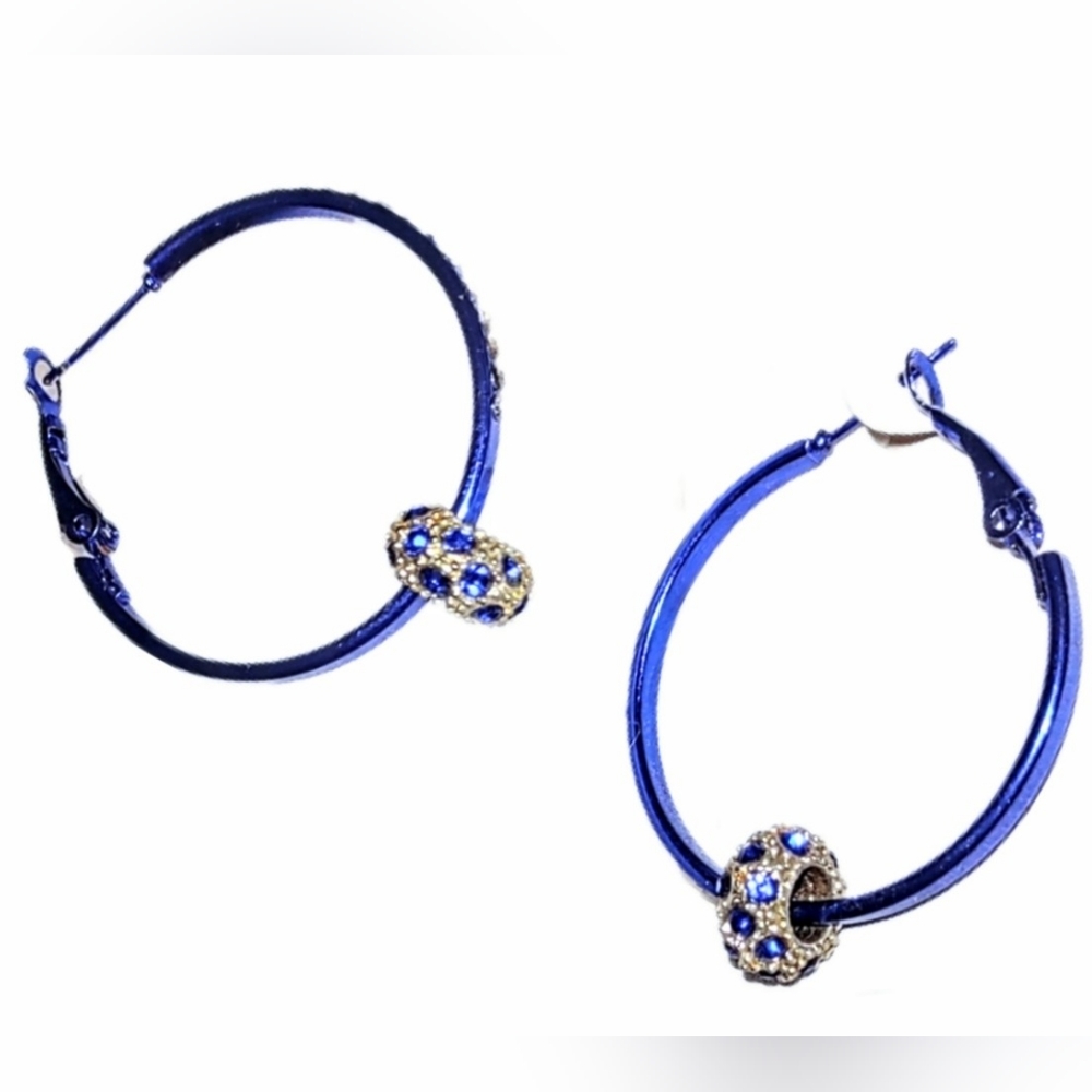Royal Blue Metallic Hoops